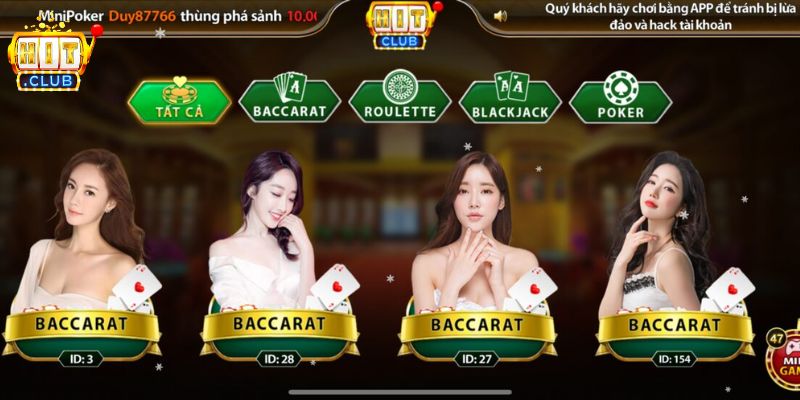 Lý do game thủ nên lựa chọn Live Casino HITCLUB